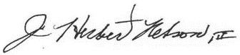 J. Herbert Nelson III signature